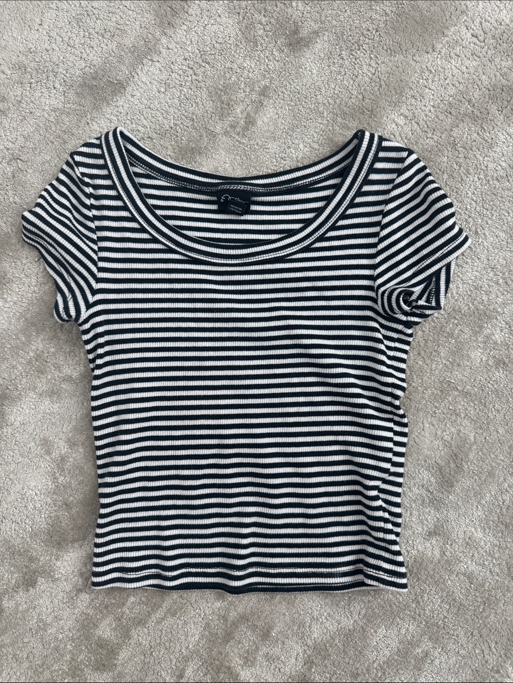 art class Black & White Striped Short Sleeve Tee 6-7 years